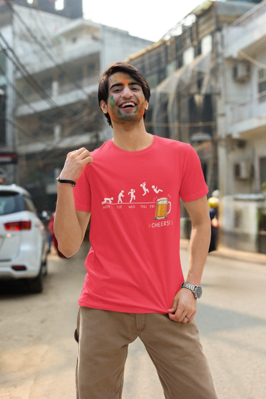 Friday Deserves a Cheer! Regular T-Shirt | Round neck