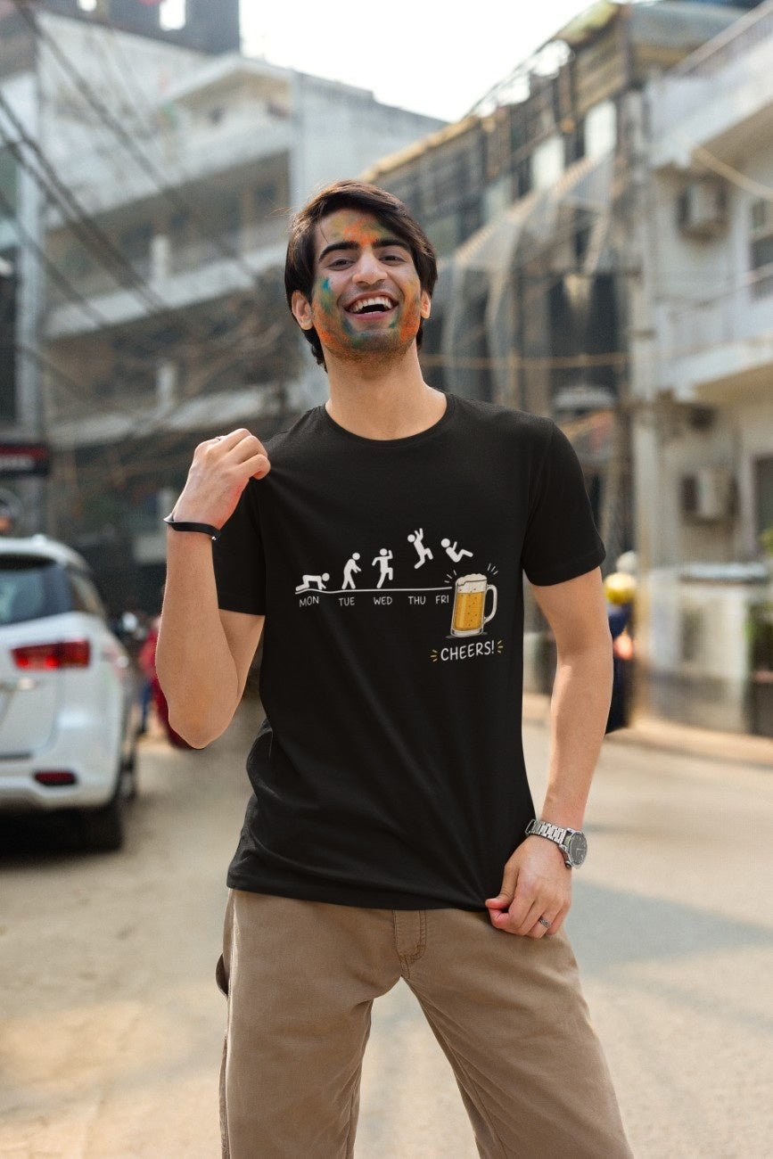 Friday Deserves a Cheer! Regular T-Shirt | Round neck