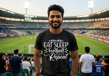Eat Sleep Football Repeat – Regular T-shirt for True Fans ⚽