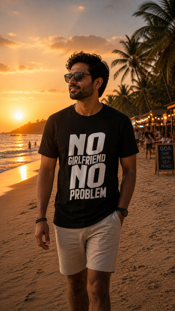 No GF No Problem – Graphic T-Shirt | Round Neck