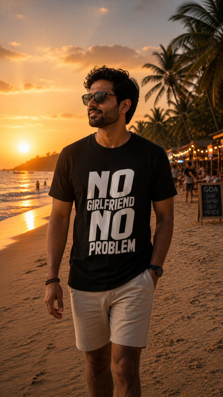 No GF No Problem – Graphic T-Shirt | Round Neck