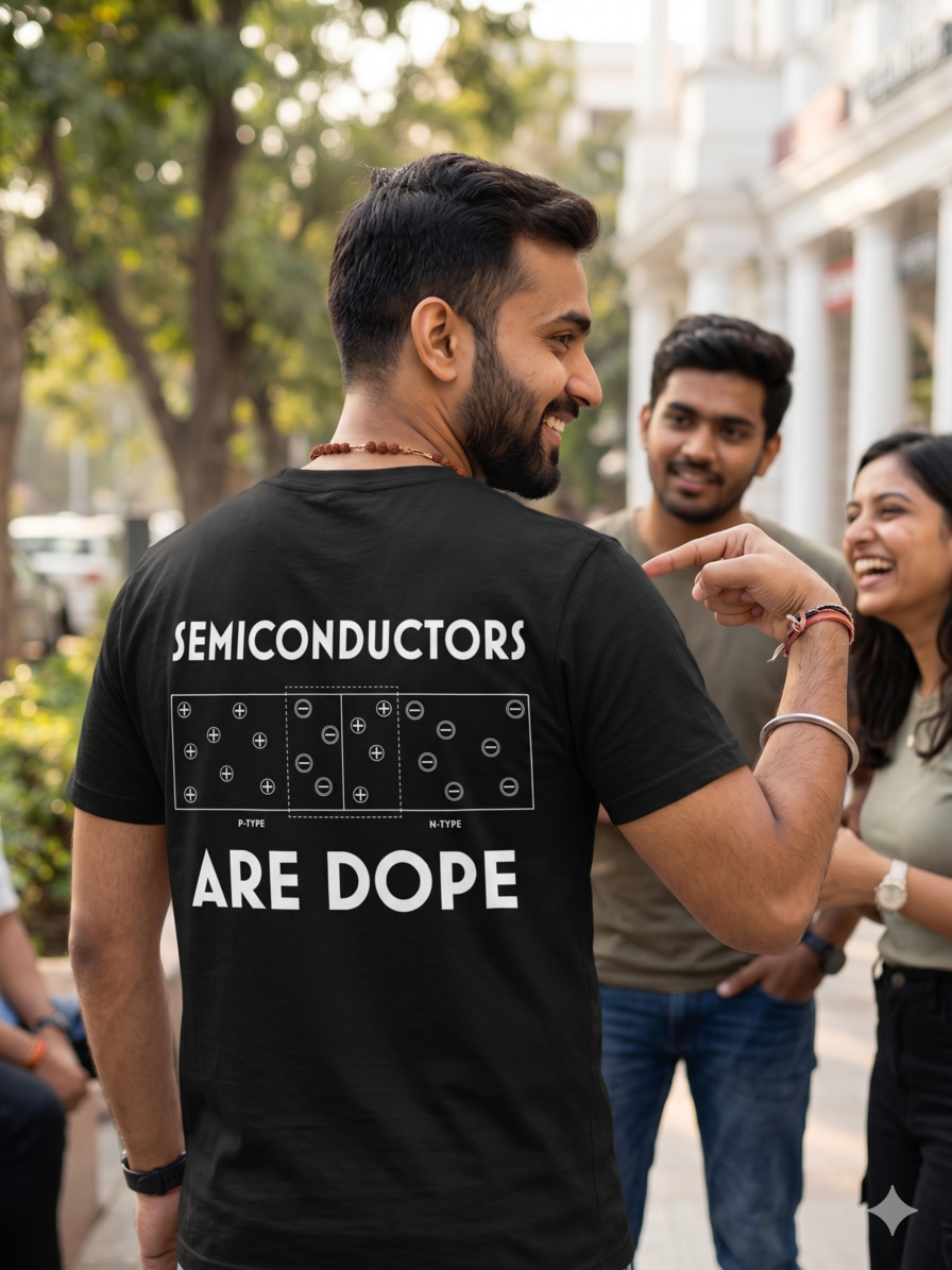 Semiconductors Are Dope – Oversized Graphic Printed T-Shirt - Back