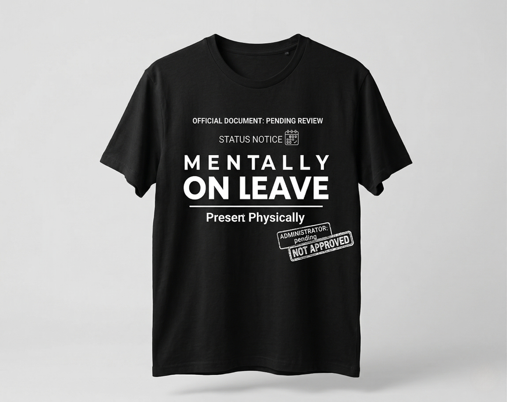 Mentally On Leave – Oversized T-shirt for Off Days 😌