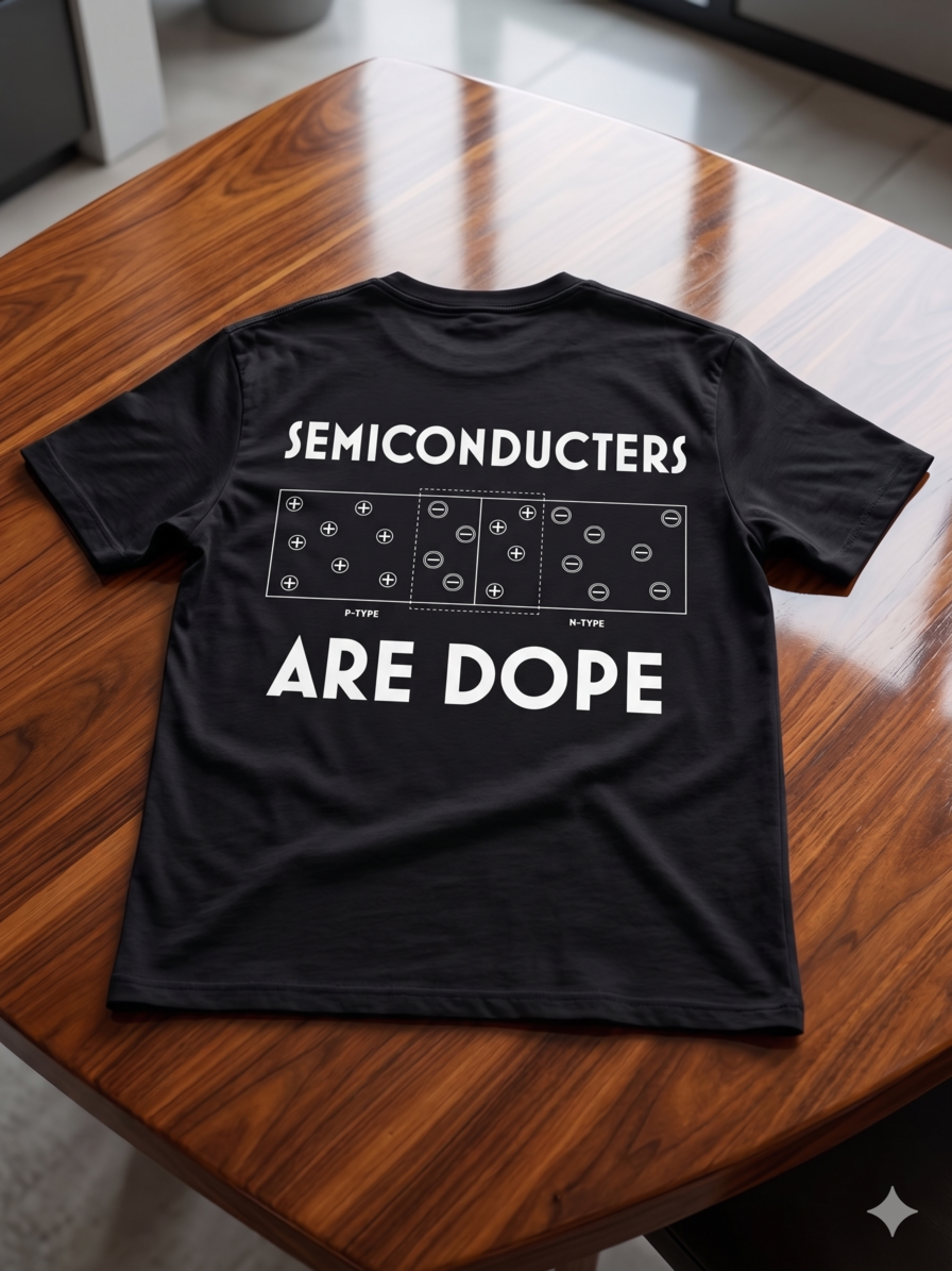 Semiconductors Are Dope – Oversized Graphic Printed T-Shirt - Back