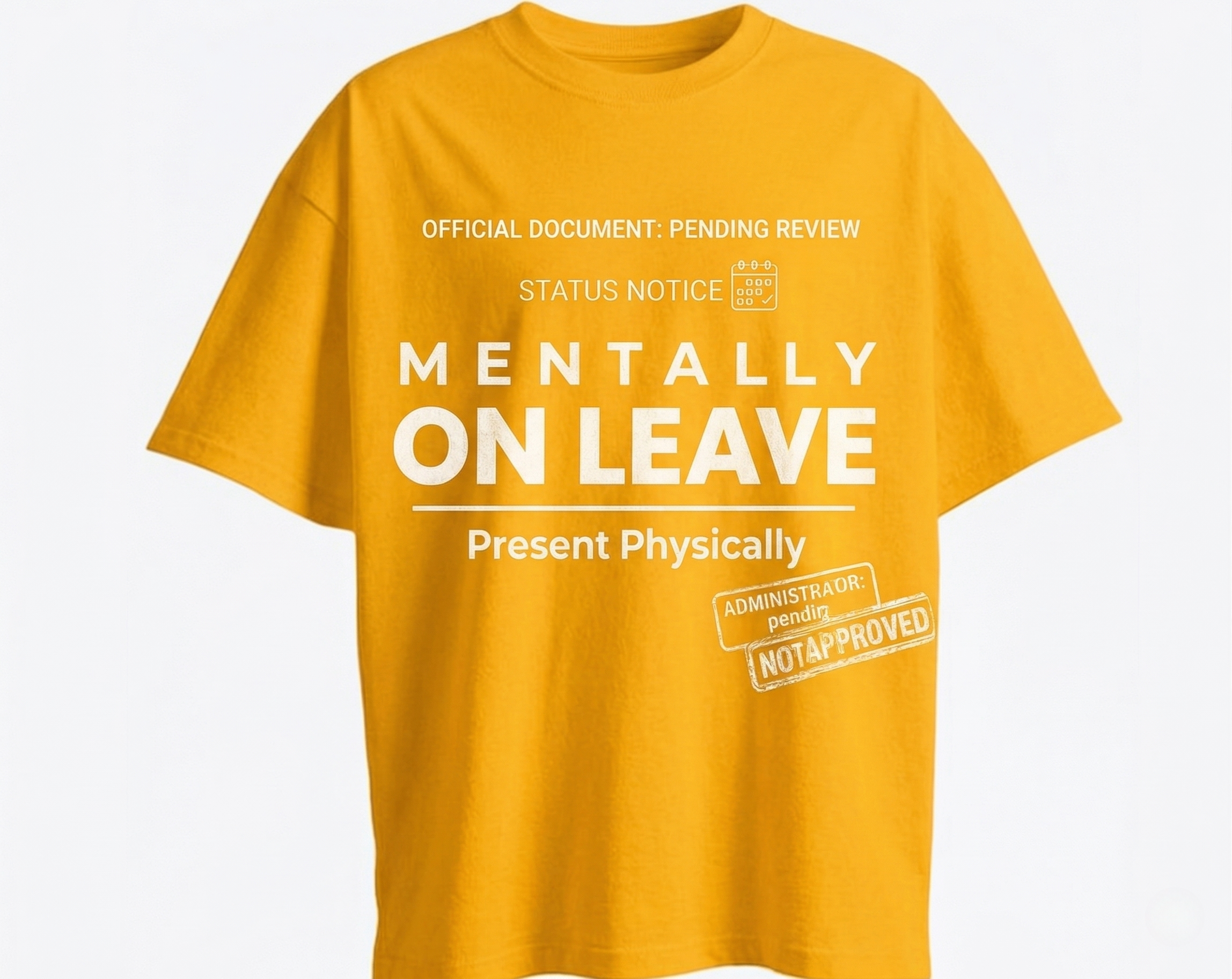 Mentally On Leave – Oversized T-shirt for Off Days 😌