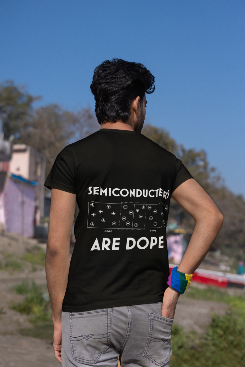 Semiconductors Are Dope – Oversized Graphic Printed T-Shirt - Back