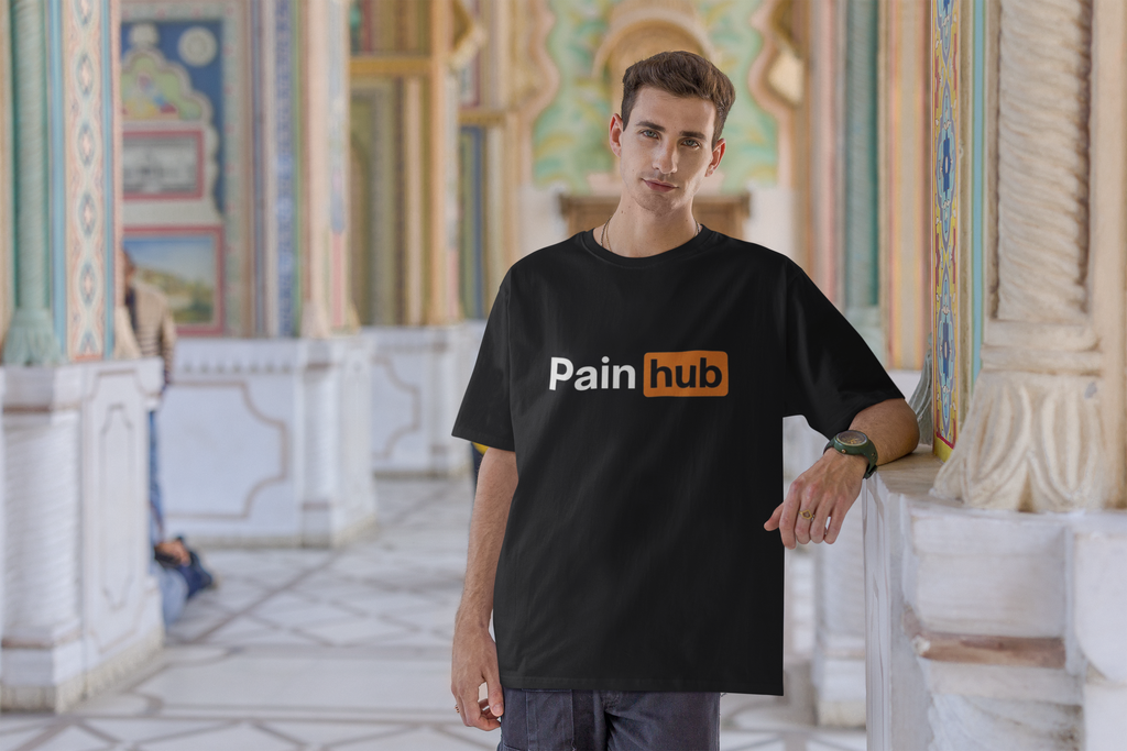 Pain Hub - Round Neck Oversize T-Shirt