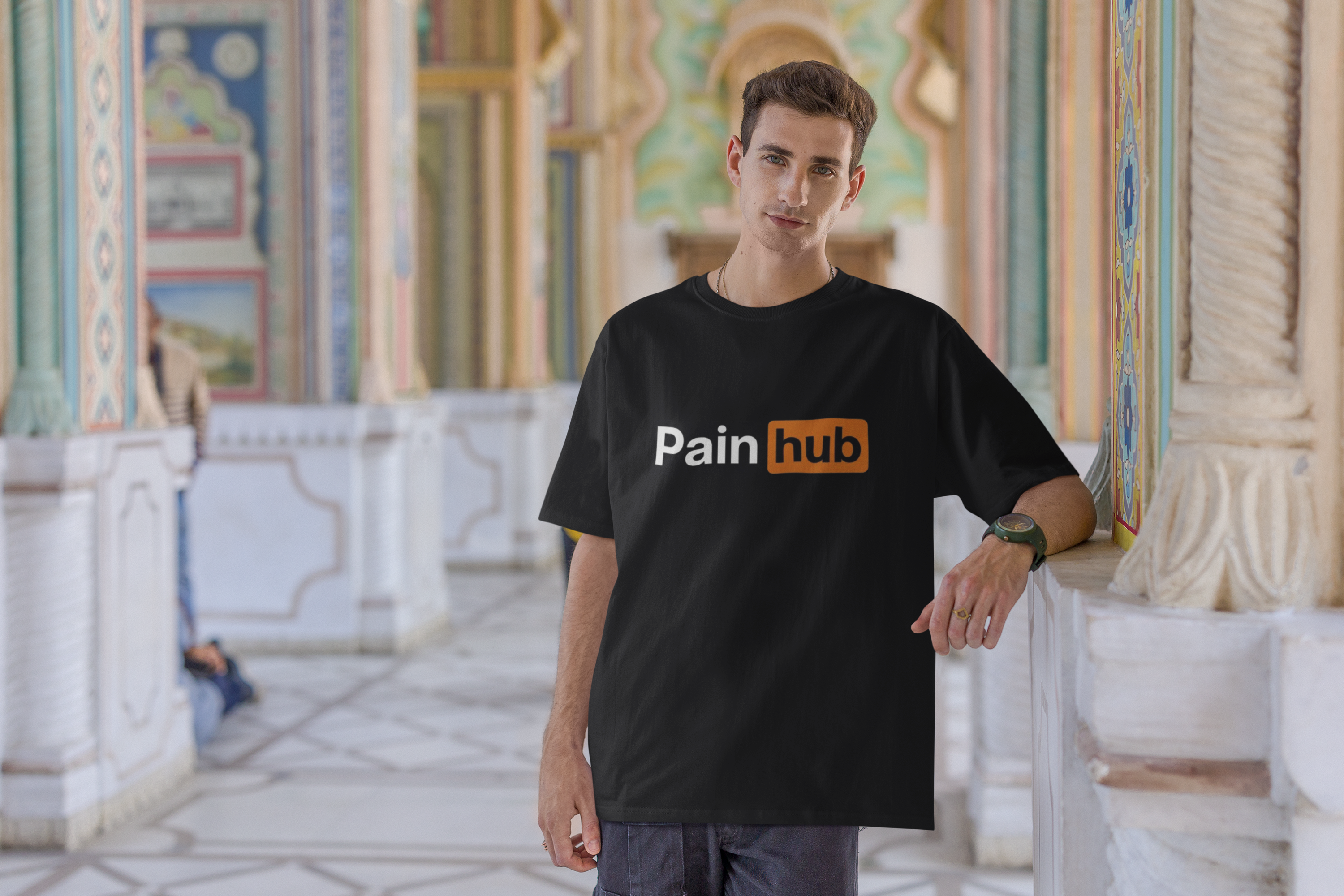 Pain Hub - Round Neck Oversize T-Shirt