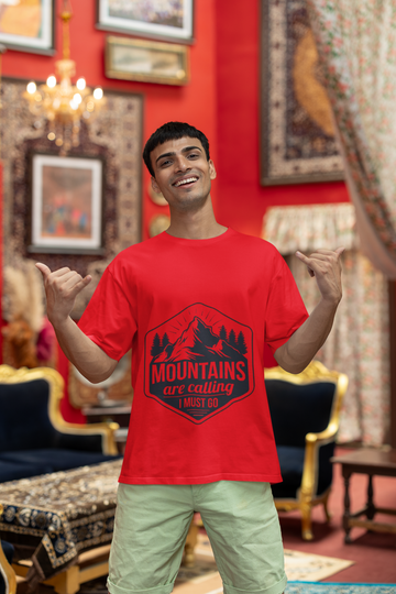 Mountains Are Calling Graphic T-Shirt | Round Neck