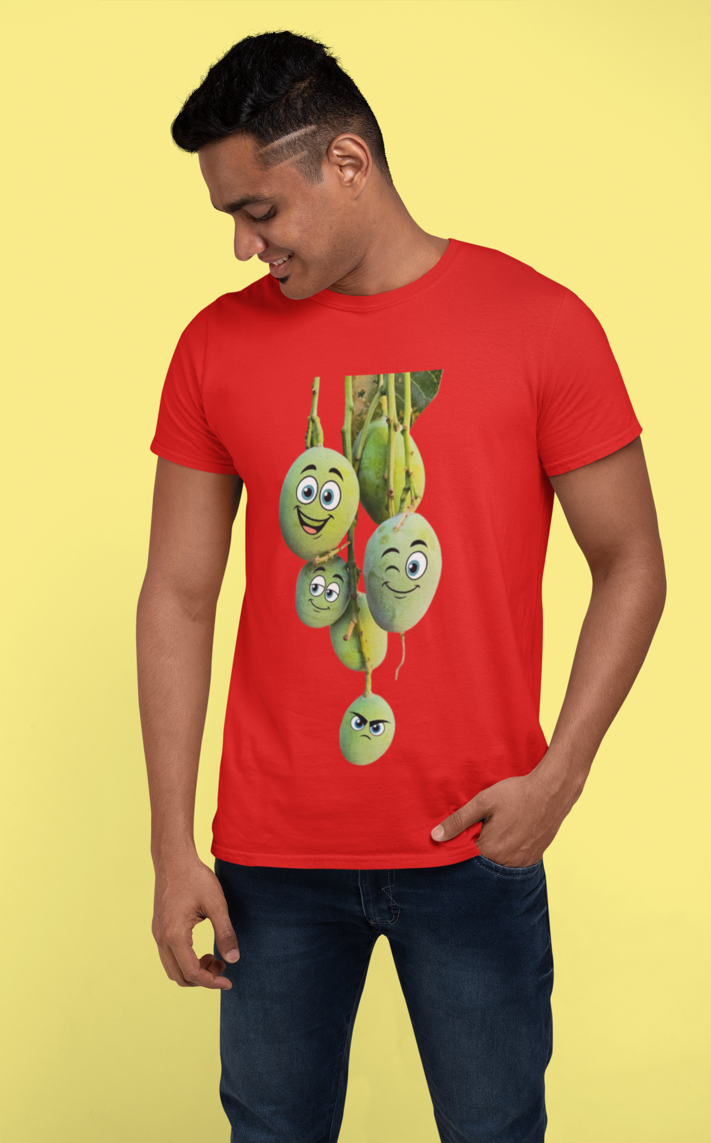 Funny Mango Graphic T-Shirt| Round neck