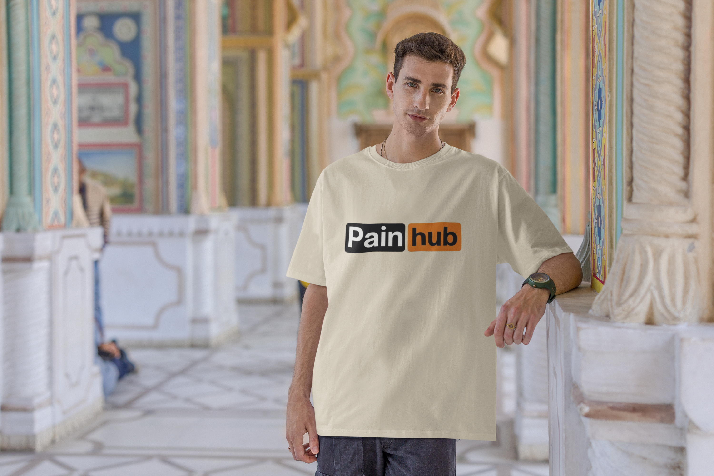 Pain Hub - Round Neck Oversize T-Shirt