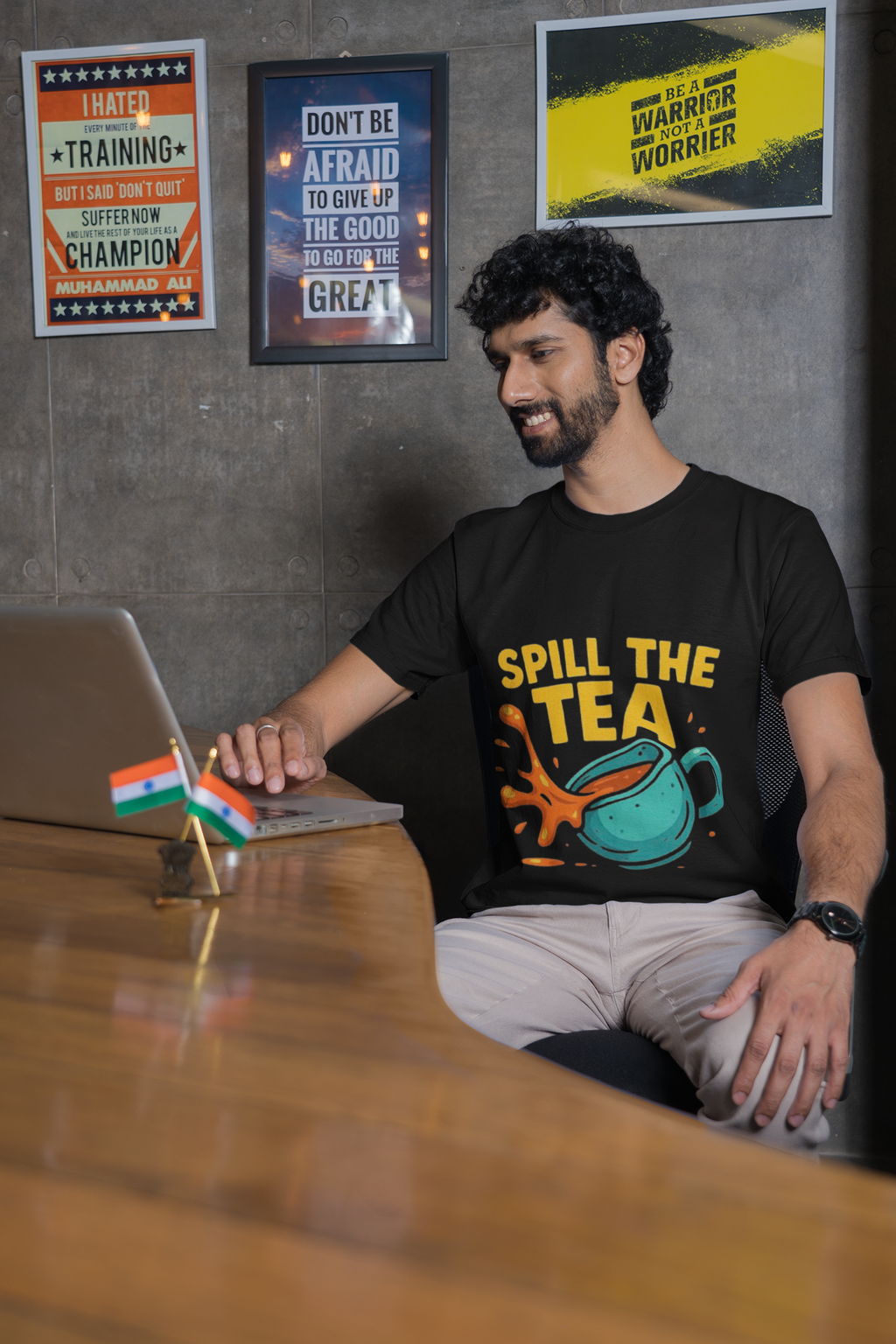 Spill The Tea – Graphic T-Shirt | Round Neck