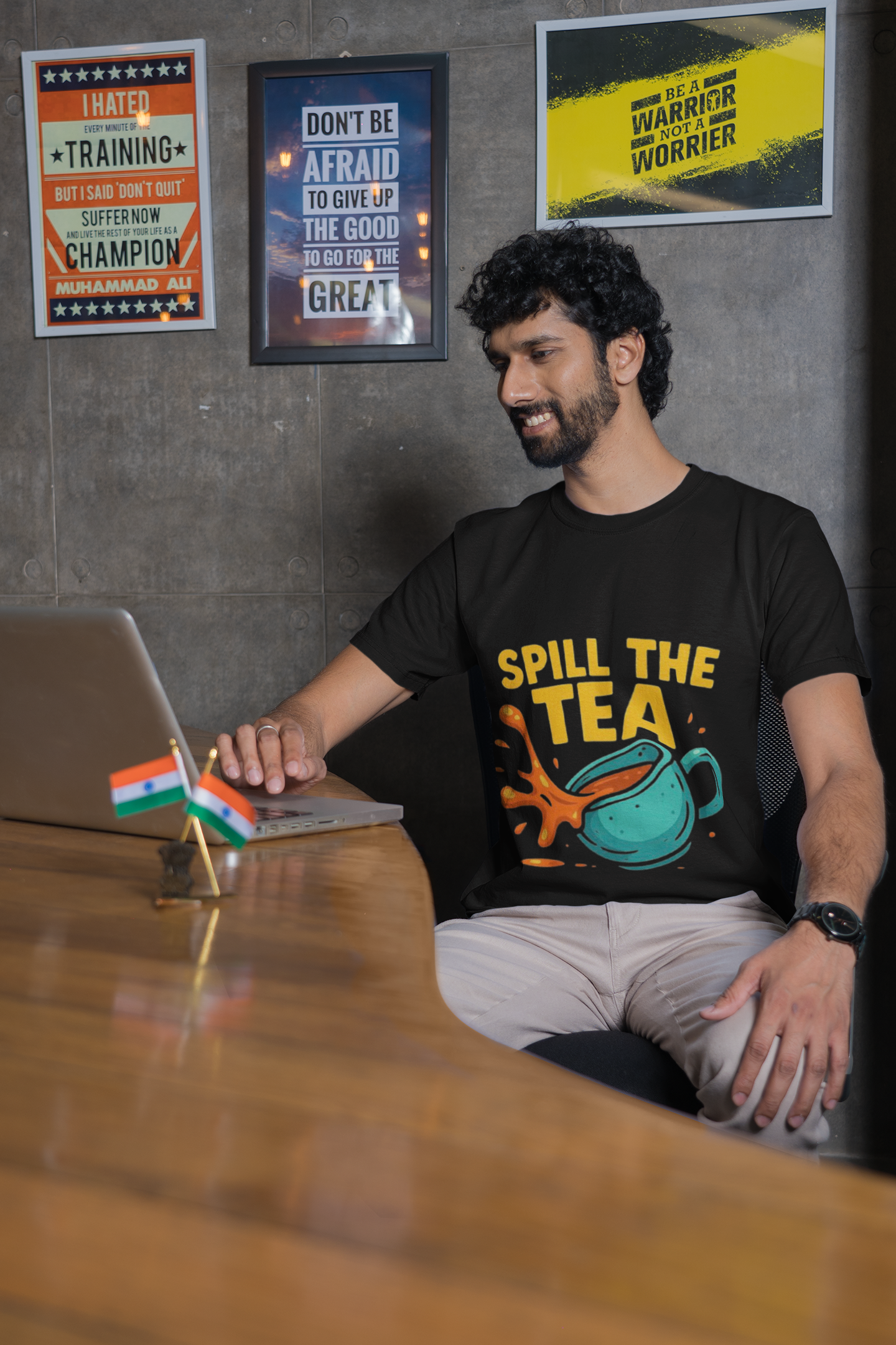 Spill The Tea – Graphic T-Shirt | Round Neck