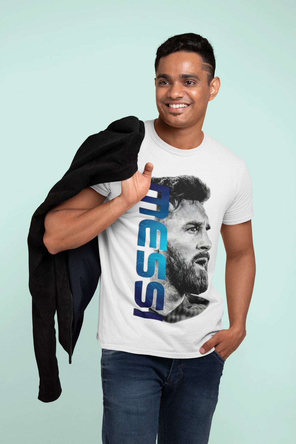 Messi Portrait Graphic Regular T-Shirt