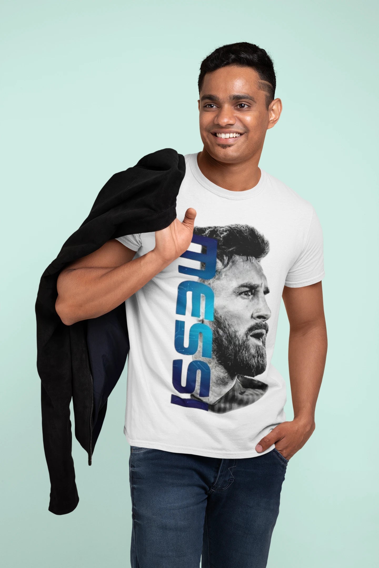Messi Portrait Graphic Regular T-Shirt
