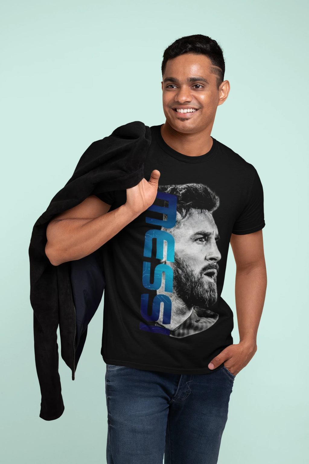 Messi Portrait Graphic Regular T-Shirt