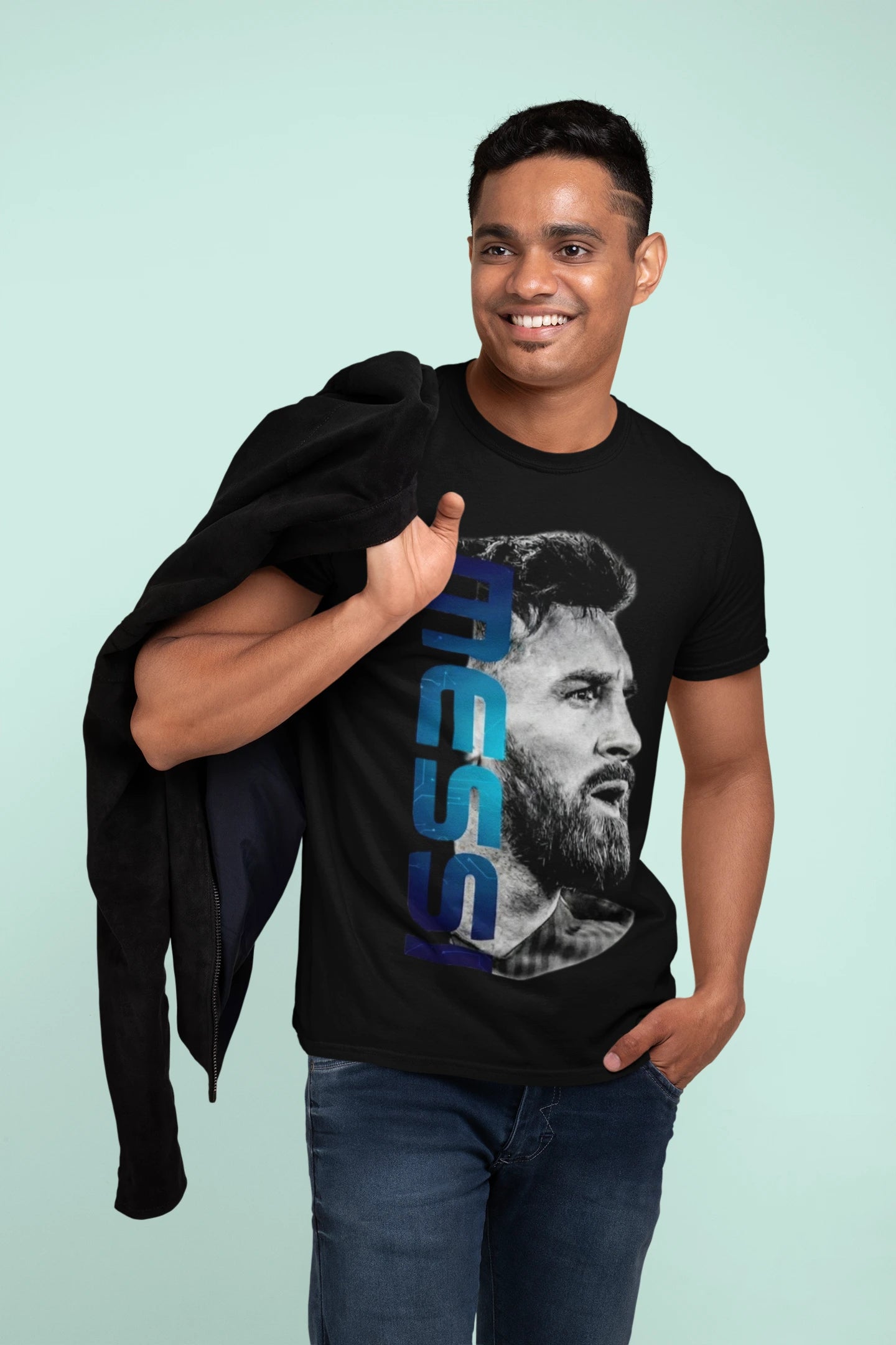 Messi Portrait Graphic Regular T-Shirt