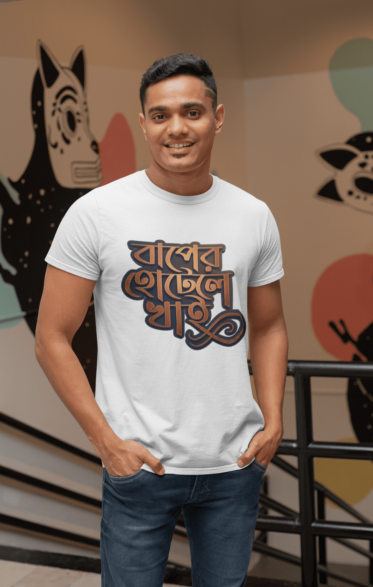 বাপের হোটেলে খাই – Bengali Slang Graphic T-Shirt