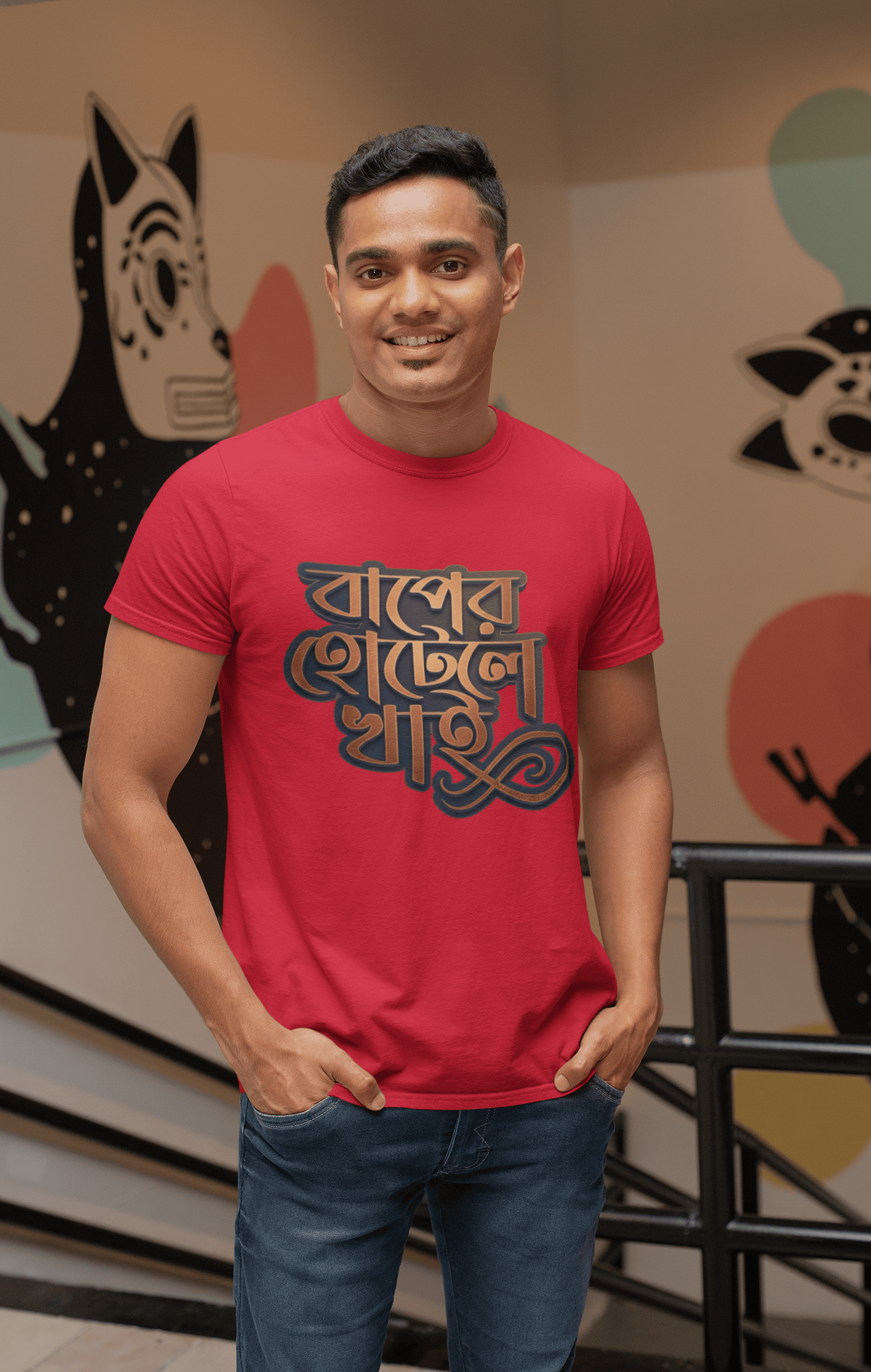 বাপের হোটেলে খাই – Bengali Slang Graphic T-Shirt