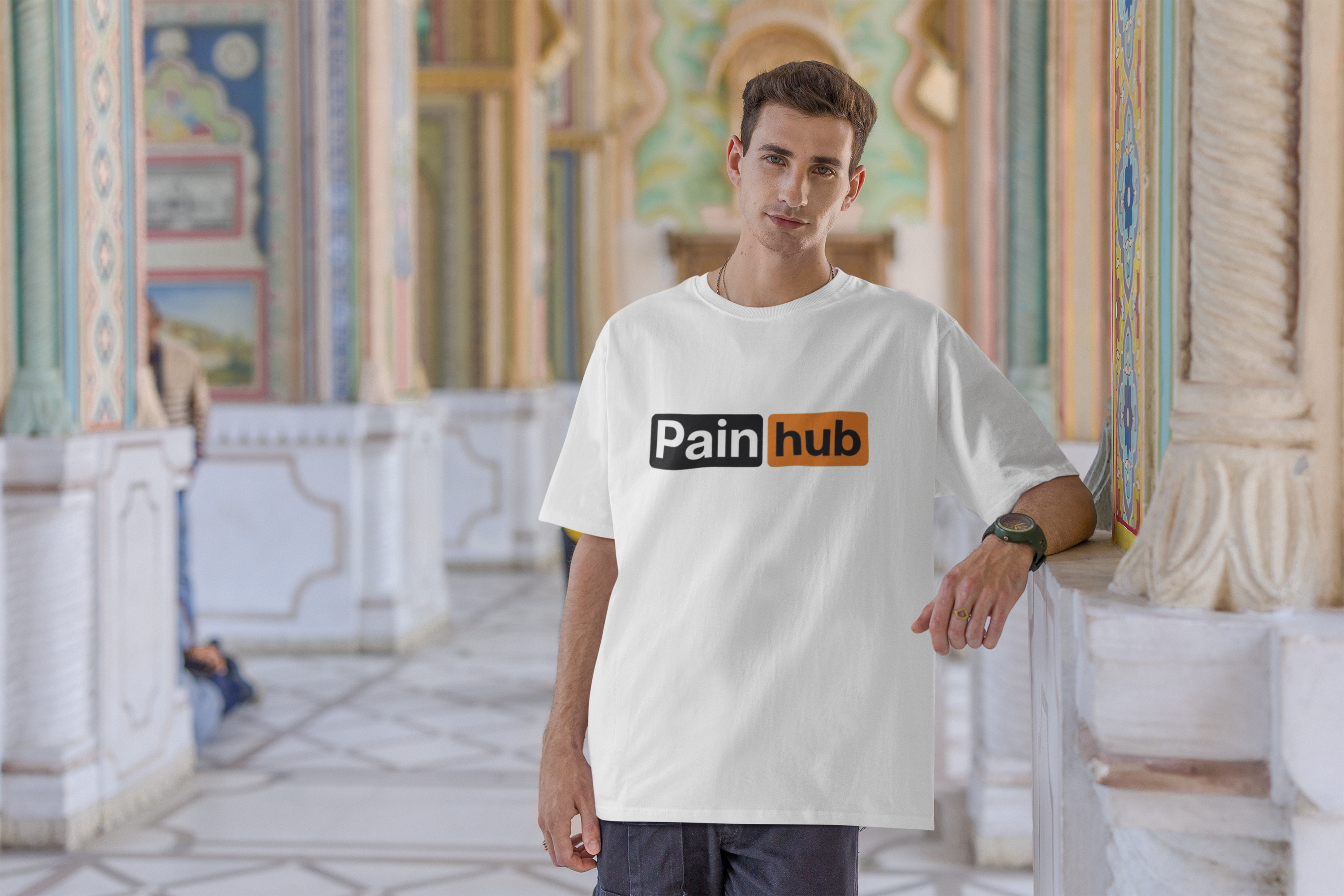 Pain Hub - Round Neck Oversize T-Shirt
